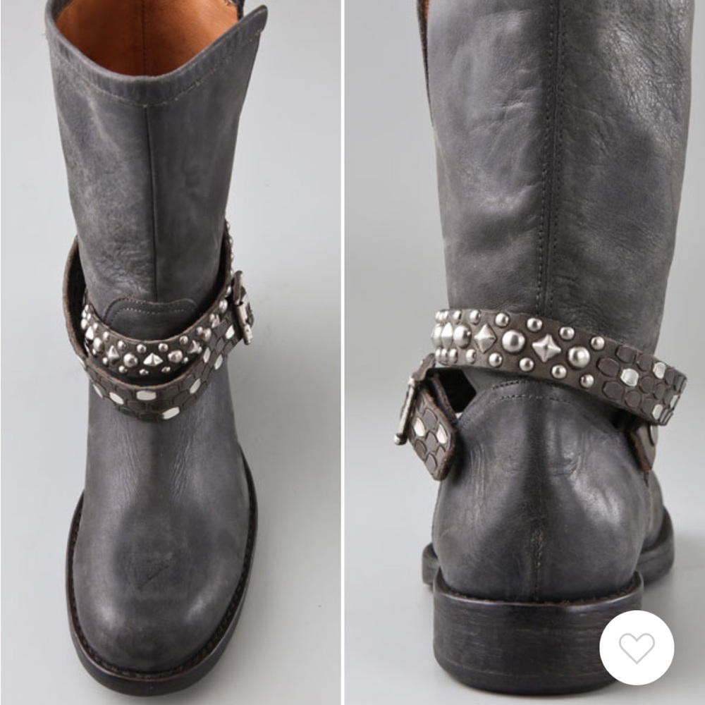 HTC Hollywood Trading Company Motor High Boot and Belt Wrap. Dark Grey. Size 37
